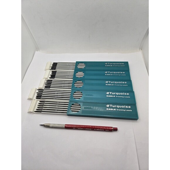 KOH-I-NOOR Technigraph 5611 Leadholder Clutch Italy W/ Turquoise Eagle Lead - Picture 4 of 6